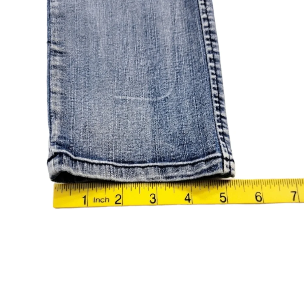 Silver Diva Colombian Women's Rhinestones Blue Jeans Size 12 - Picture 9 of 16